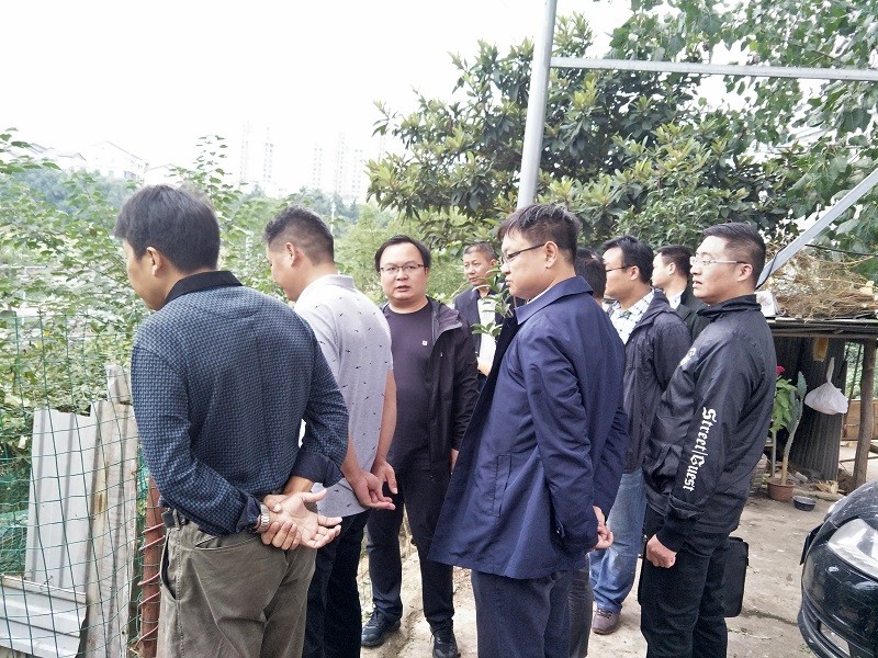 多部门来我校现场勘查围墙安全隐患
