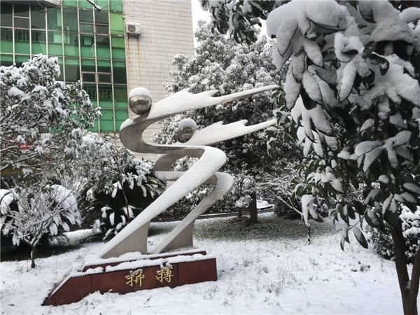 校园雪景