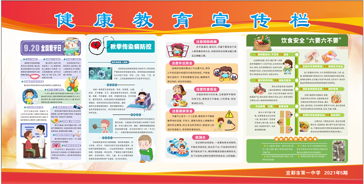 健康教育宣传栏——防控疾病，健康生活